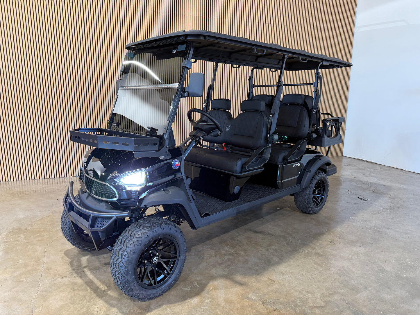 2025 vCart Limo 6 Seater Black Paint / Black Seats