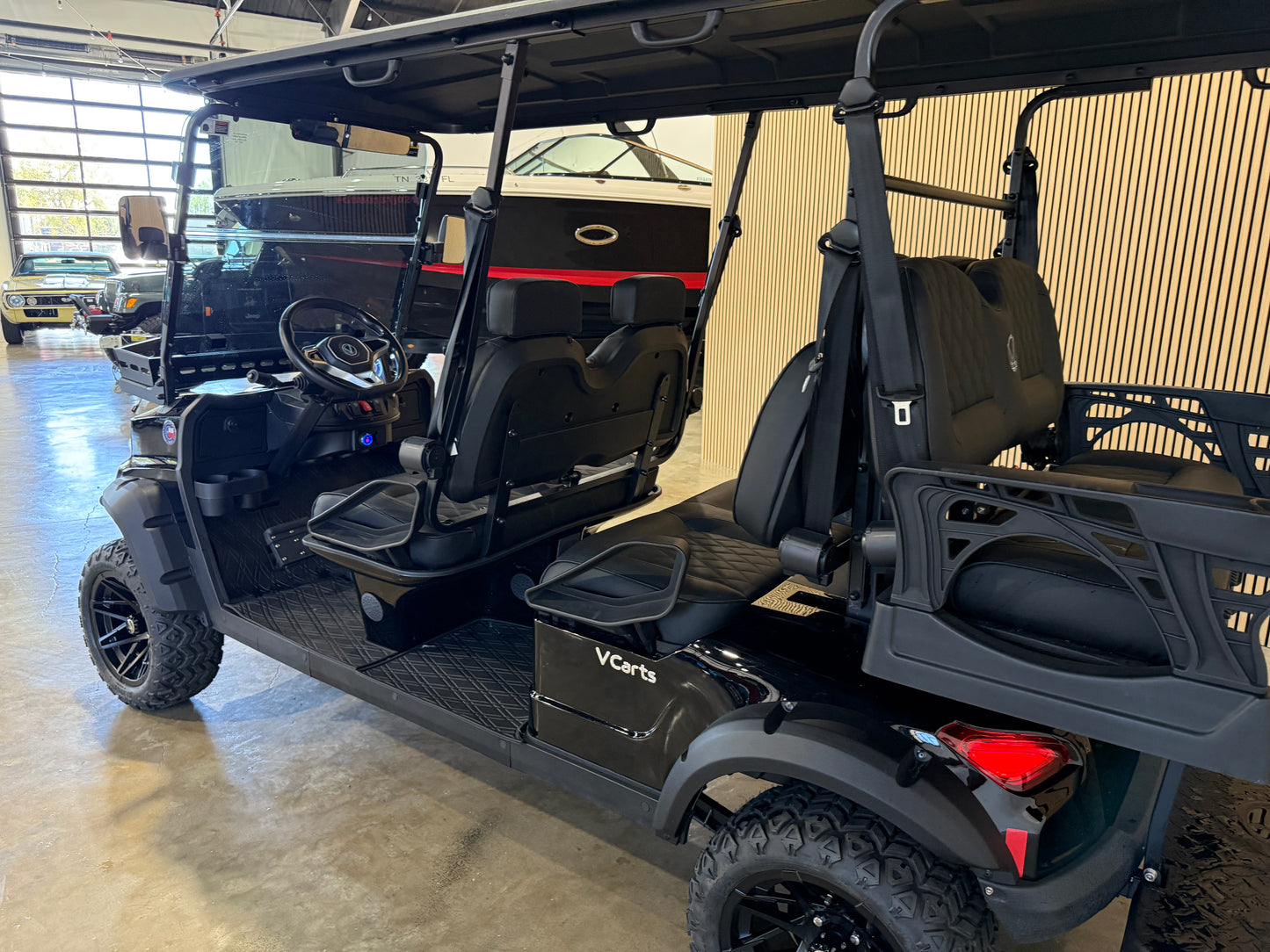 2025 vCart Limo 6 Seater Black Paint / Black Seats