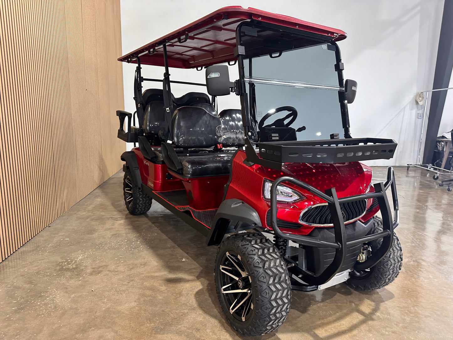 vCart Limo 6 Seater Red Paint / Black Seats