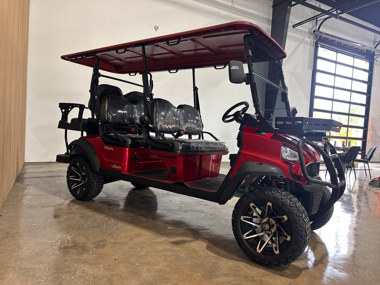 vCart Limo 6 Seater Red Paint / Black Seats